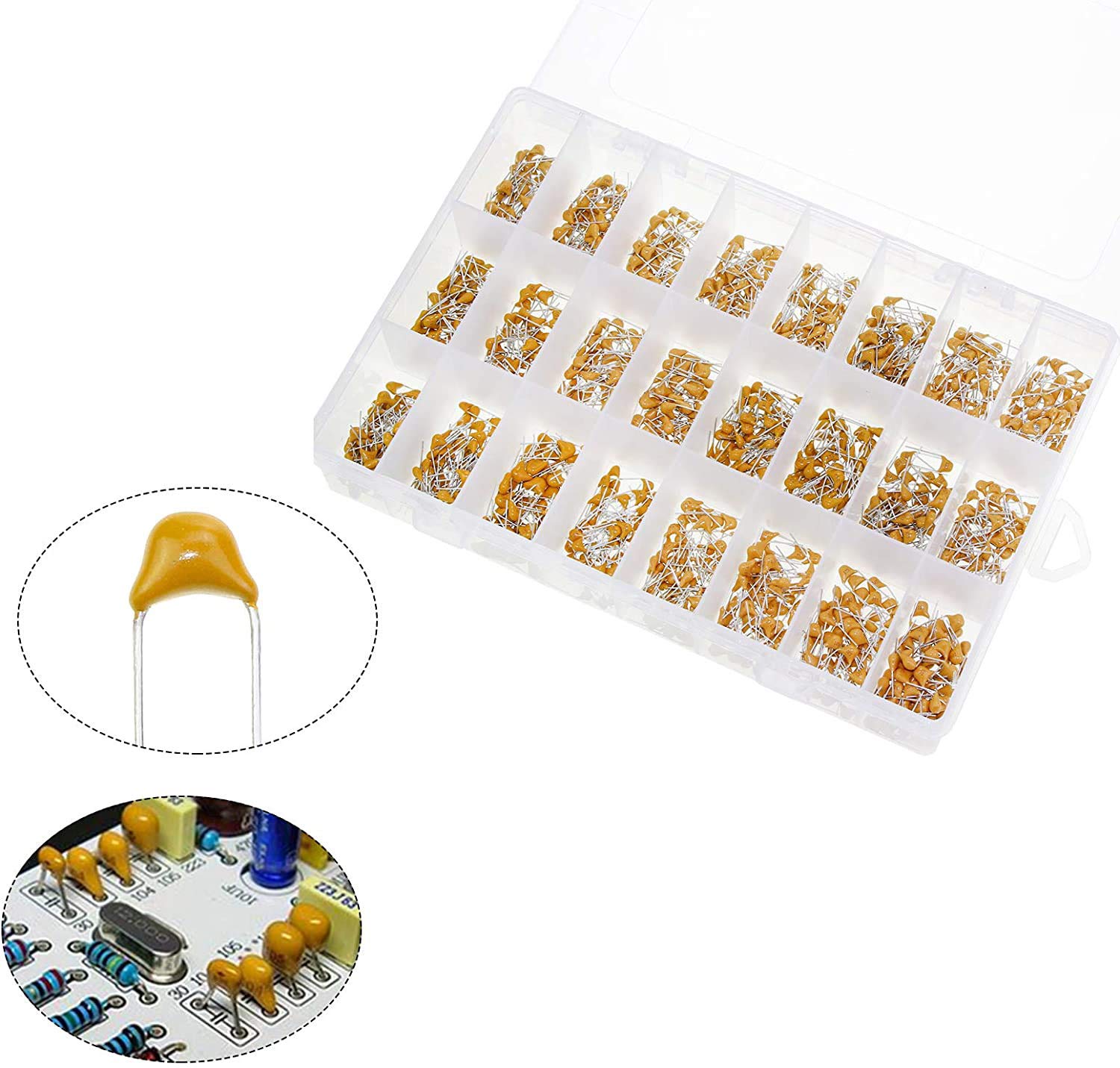 その他 kinapon Amazon | PENGLIN 480pcs 電解コンデンサキット 積層セラミック